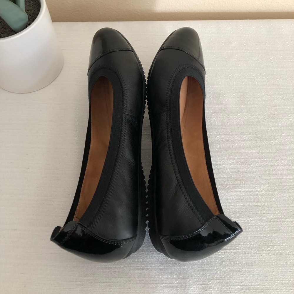 Josef Seibel Black Cap Toe Leather Elegant Ballet Flats Women’s EU42 US10-10.5 - Picture 7 of 14